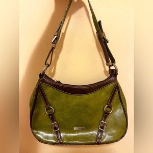 VINTAGE RETRO WOMEN’S HAND BAG DARK GREEN